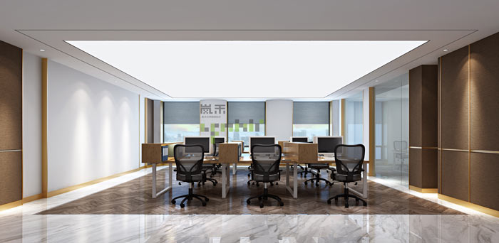 辦公室新中式裝修設計效果圖