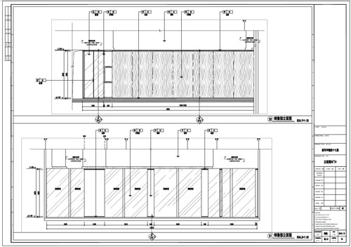 某寫字樓室內(nèi)深化設計裝飾施工圖銷售部立面圖50-51