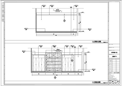 某寫字樓室內(nèi)深化設計裝飾施工圖資料室1立面圖78