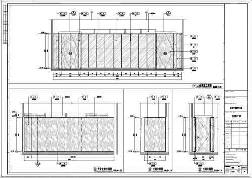 某寫字樓室內(nèi)深化設計裝飾施工圖大會議室立面圖19-22