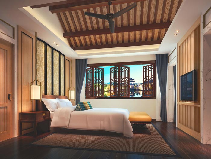 古城假日酒店C類(lèi)客房裝修設(shè)計(jì)案例效果圖