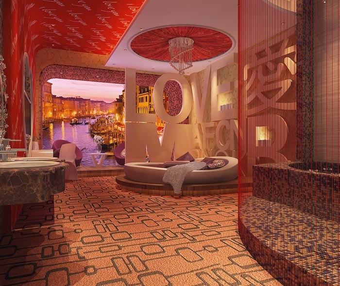 情人酒店愛客房裝修設計案例效果圖