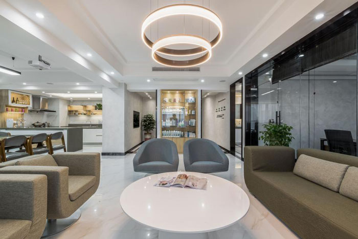 杭州古蕩辦公室前臺裝修設(shè)計(jì)方案