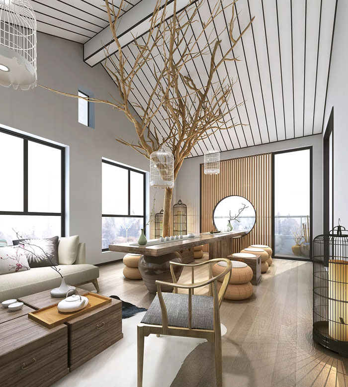 新中式風格裝修設計效果圖