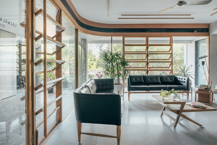 500平方事務所接待區裝修設計效果圖