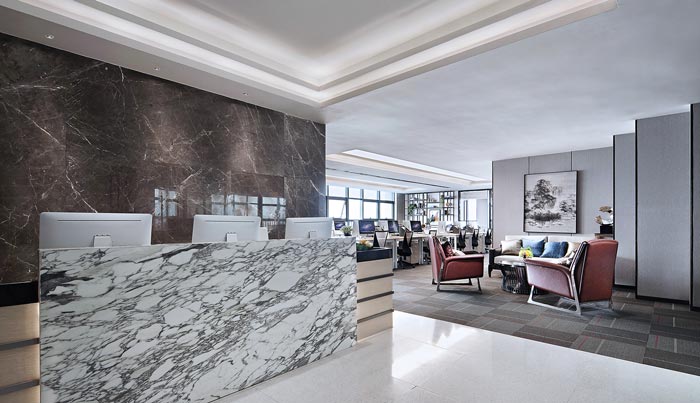 金融公司前臺裝修設計效果圖