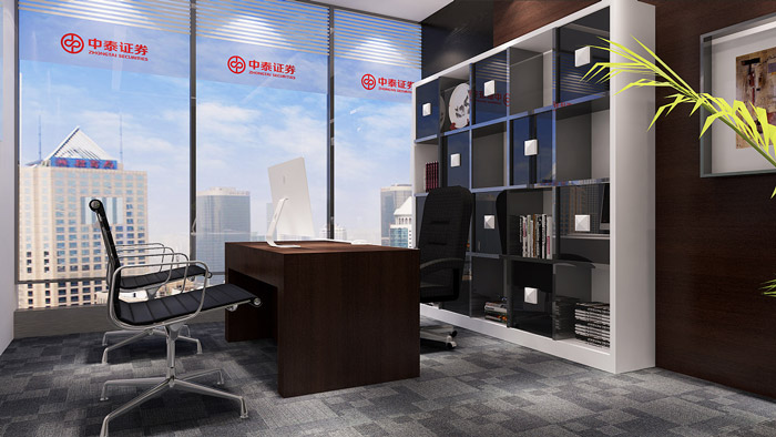 簡約中式經理辦公室裝修設計效果圖