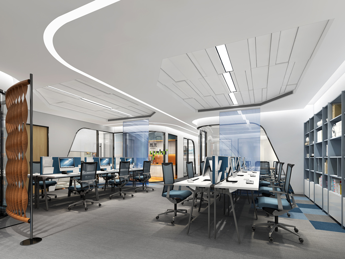 醫(yī)療公司辦公室辦公區(qū)裝修設(shè)計效果圖