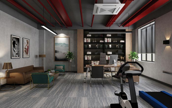工業風總經理辦公室設計效果圖