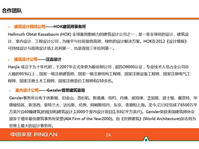 杭州平安金融中心合作團隊